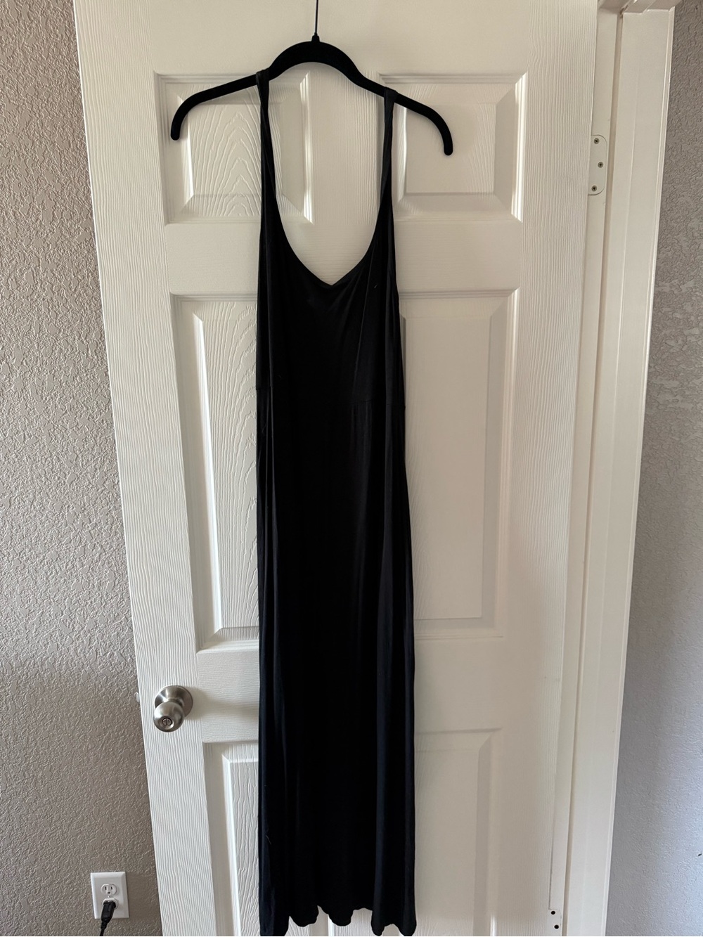Z Supply Black Maxi Slip Dress with Scoop Neck